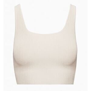 Aritzia Babaton Sculpt Knit Squareneck Cropped Tank EUC